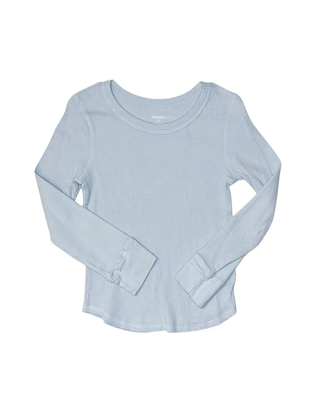OLD NAVY Girl's Light Blue Waffle Long Sleeve Shirt Size XXL